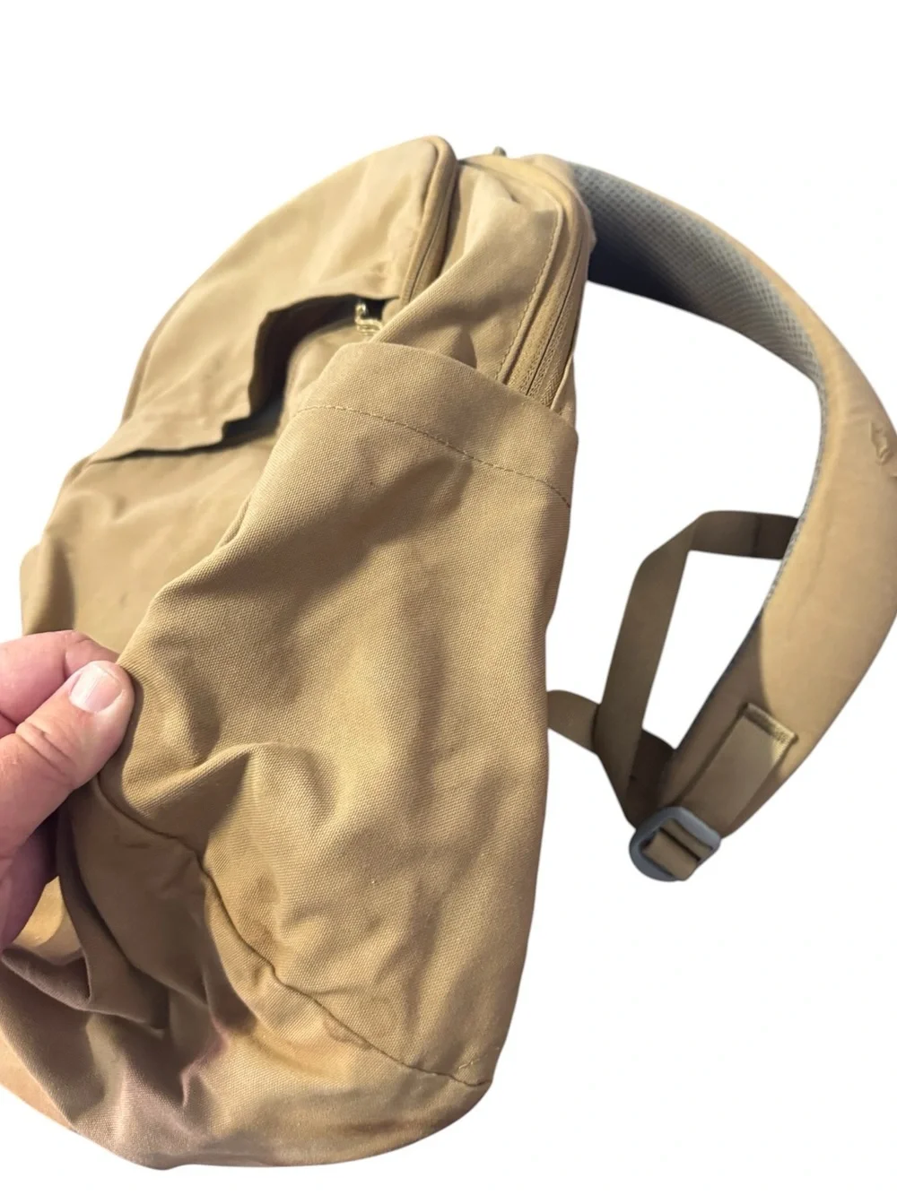 Fjallraven Kånken-Style Canvas High End WORN Distressed Women’s Tan Backpack